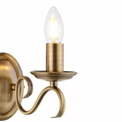 Vogue Lighting Vogue Bernice 2 Light Wall Light Antique Brass 10 Vogue Lighting Vogue Bernice 2 Light Wall Light Antique Brass -all lighting Sales Store 1000156380 alt02