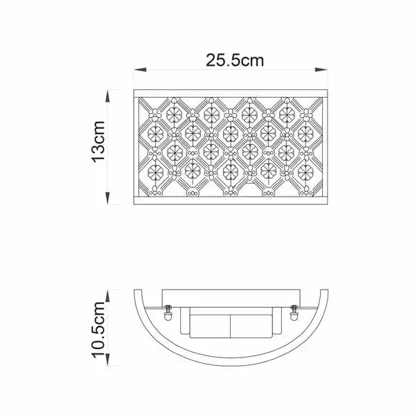Vogue Lighting Vogue Hudson 2 Light Crystal Wall Light 7 Vogue Lighting Vogue Hudson 2 Light Crystal Wall Light - Image 6