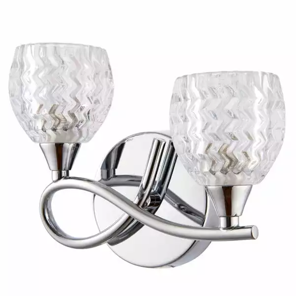 Vogue Lighting Vogue Boyer 2 Light Wall Light Chrome 5 Vogue Lighting Vogue Boyer 2 Light Wall Light Chrome - Image 3