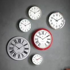 Cedar & Sage Kirby Clock Red 52cm 6 Cedar & Sage Kirby Clock Red 52cm -all lighting Sales Store 1000156486 alt01