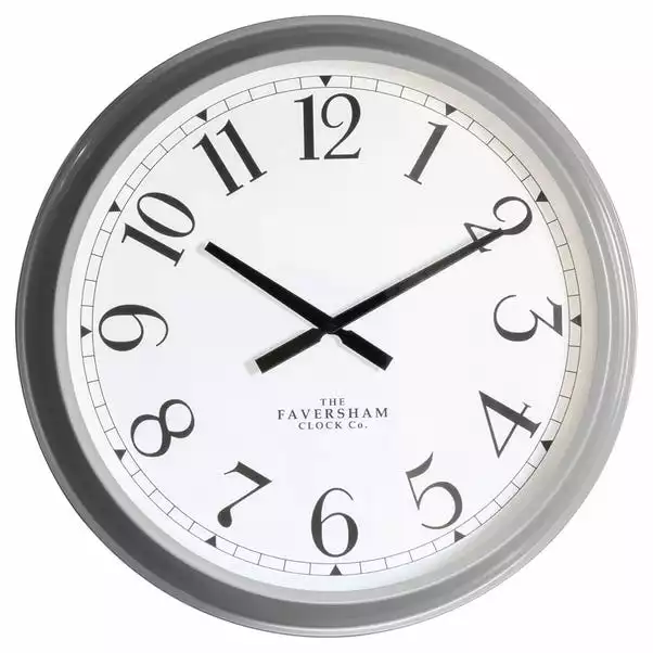 Cedar & Sage Cresco Clock Fossil Grey 68cm 5 Cedar & Sage Cresco Clock Fossil Grey 68cm - Image 3