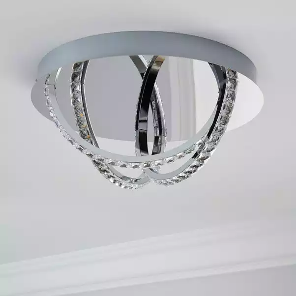 Dunelm Serena 3 Light Integrated LED Hoops Flush Ceiling Fitting 4 Dunelm Serena 3 Light Integrated LED Hoops Flush Ceiling Fitting - Image 2