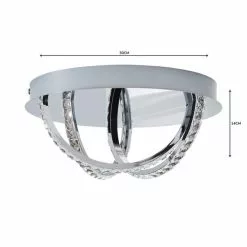 Dunelm Serena 3 Light Integrated LED Hoops Flush Ceiling Fitting 11 Dunelm Serena 3 Light Integrated LED Hoops Flush Ceiling Fitting -all lighting Sales Store 1000157746 alt04