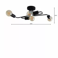 Dunelm Kacy 4 Light Black Flush Ceiling Fitting 12 Dunelm Kacy 4 Light Black Flush Ceiling Fitting -all lighting Sales Store 1000157752 alt04