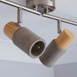 Dunelm Inka 4 Light Concrete Wood Spotlight Bar 10 Dunelm Inka 4 Light Concrete Wood Spotlight Bar -all lighting Sales Store 1000157754 alt02