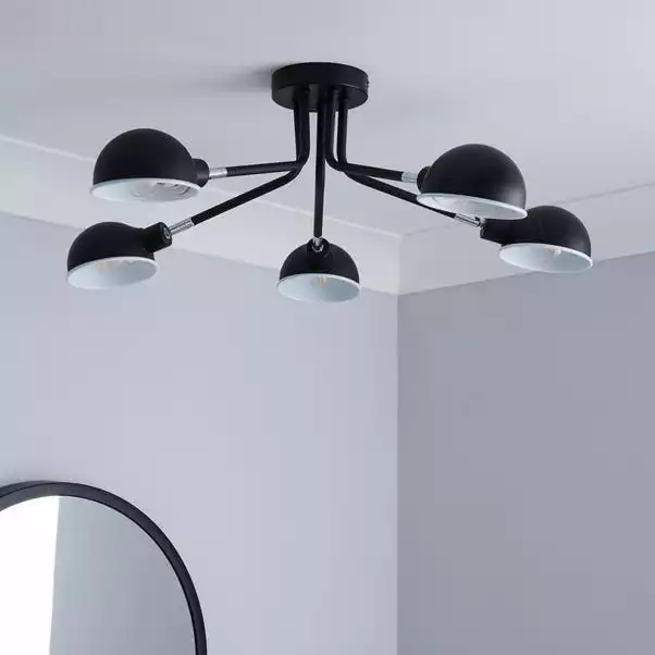 Elements Borr 5 Light Black Ceiling Fitting 4 Elements Borr 5 Light Black Ceiling Fitting - Image 2