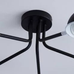 Elements Borr 5 Light Black Ceiling Fitting 11 Elements Borr 5 Light Black Ceiling Fitting -all lighting Sales Store 1000157756 alt03