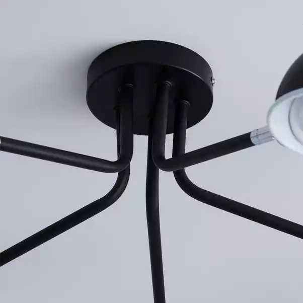 Elements Borr 5 Light Black Ceiling Fitting 6 Elements Borr 5 Light Black Ceiling Fitting - Image 4