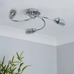 Dunelm Grace 3 Light Chrome Semi-Flush Ceiling Fitting 9 Dunelm Grace 3 Light Chrome Semi-Flush Ceiling Fitting -all lighting Sales Store 1000157758 alt01