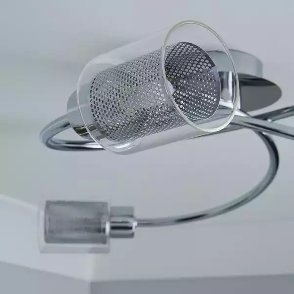 Dunelm Grace 3 Light Chrome Semi-Flush Ceiling Fitting 5 Dunelm Grace 3 Light Chrome Semi-Flush Ceiling Fitting - Image 3