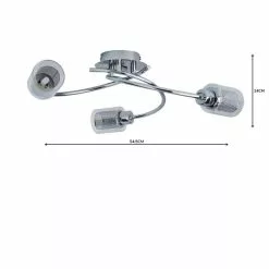 Dunelm Grace 3 Light Chrome Semi-Flush Ceiling Fitting 12 Dunelm Grace 3 Light Chrome Semi-Flush Ceiling Fitting -all lighting Sales Store 1000157758 alt04