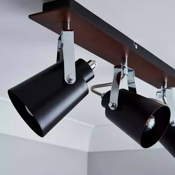 Dunelm Johan 3 Light Black Spotlight Bar 5 Dunelm Johan 3 Light Black Spotlight Bar - Image 3