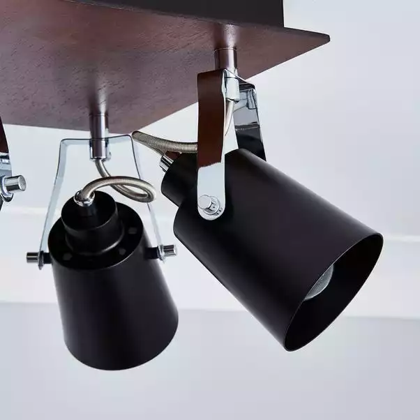 Dunelm Johan 4 Light Black Spotlight 5 Dunelm Johan 4 Light Black Spotlight - Image 3