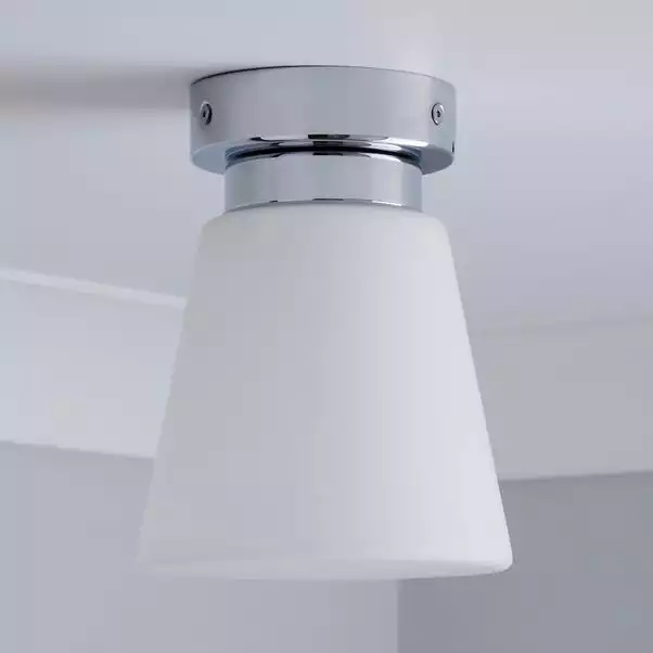 Dunelm Delavin 1 Light Pendant Frosted Glass Flush Ceiling Fitting 4 Dunelm Delavin 1 Light Pendant Frosted Glass Flush Ceiling Fitting - Image 2