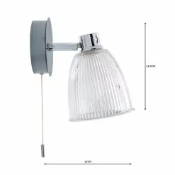 Dunelm Bremont Ribbed Glass Bathroom Wall Light 12 Dunelm Bremont Ribbed Glass Bathroom Wall Light -all lighting Sales Store 1000157768 alt04