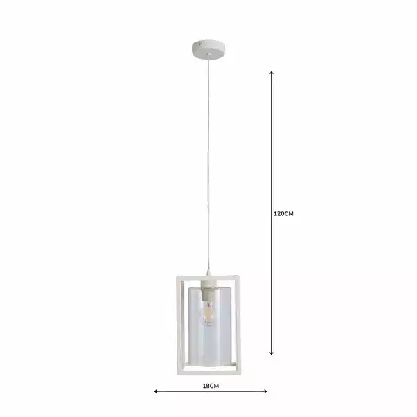 Dunelm London 1 Light Pendant Cream Industrial Ceiling Fitting 7 Dunelm London 1 Light Pendant Cream Industrial Ceiling Fitting - Image 5