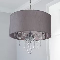 Dunelm Livia 3 Light Jewel Shaded Grey Chandelier 9 Dunelm Livia 3 Light Jewel Shaded Grey Chandelier -all lighting Sales Store 1000158433 alt01