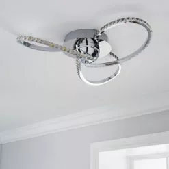 Dunelm Oria 3 Light Integrated LED Jewel Chrome Ceiling Fitting 8 Dunelm Oria 3 Light Integrated LED Jewel Chrome Ceiling Fitting -all lighting Sales Store 1000158434 alt01