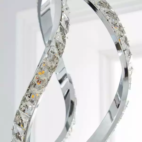 Dunelm Marsia 1 Light Integrated LED Swirl Jewel Chrome Ceiling Fitting 5 Dunelm Marsia 1 Light Integrated LED Swirl Jewel Chrome Ceiling Fitting - Image 3