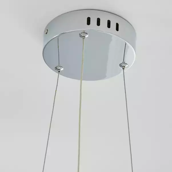 Dunelm Marsia 1 Light Integrated LED Swirl Jewel Chrome Ceiling Fitting 6 Dunelm Marsia 1 Light Integrated LED Swirl Jewel Chrome Ceiling Fitting - Image 4