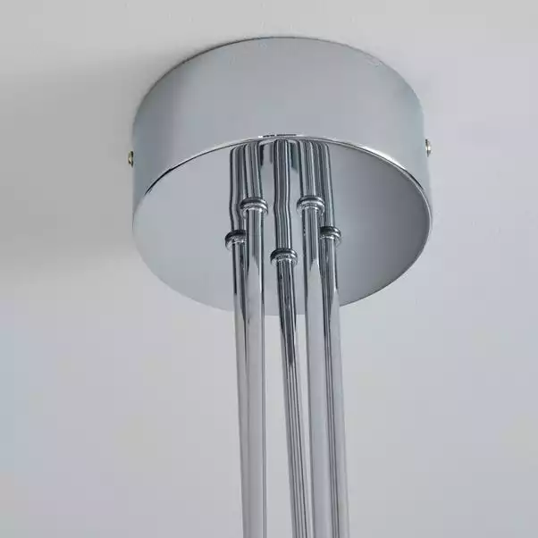 Dunelm Affric 5 Light LED Tipped Chrome Chandelier 6 Dunelm Affric 5 Light LED Tipped Chrome Chandelier - Image 4