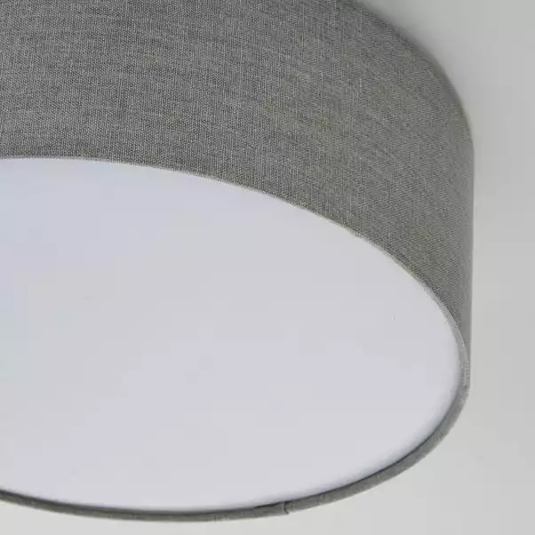 Dunelm Sara 38cm Grey Shade Flush Ceiling Fitting 5 Dunelm Sara 38cm Grey Shade Flush Ceiling Fitting - Image 3