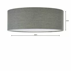 Dunelm Sara 38cm Grey Shade Flush Ceiling Fitting 11 Dunelm Sara 38cm Grey Shade Flush Ceiling Fitting -all lighting Sales Store 1000158456 alt04