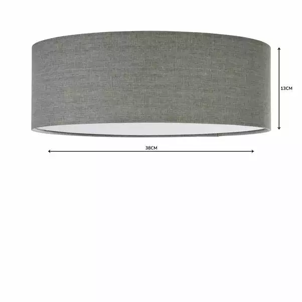 Dunelm Sara 38cm Grey Shade Flush Ceiling Fitting 6 Dunelm Sara 38cm Grey Shade Flush Ceiling Fitting - Image 4