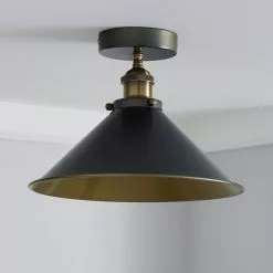 Dunelm Logan 1 Light Pendant Grey Industrial Semi-Flush Ceiling Fitting 9 Dunelm Logan 1 Light Pendant Grey Industrial Semi-Flush Ceiling Fitting -all lighting Sales Store 1000158468 alt01