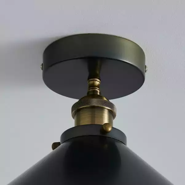 Dunelm Logan 1 Light Pendant Grey Industrial Semi-Flush Ceiling Fitting 5 Dunelm Logan 1 Light Pendant Grey Industrial Semi-Flush Ceiling Fitting - Image 3