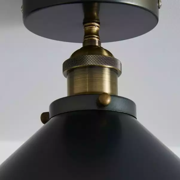 Dunelm Logan 1 Light Pendant Grey Industrial Semi-Flush Ceiling Fitting 6 Dunelm Logan 1 Light Pendant Grey Industrial Semi-Flush Ceiling Fitting - Image 4