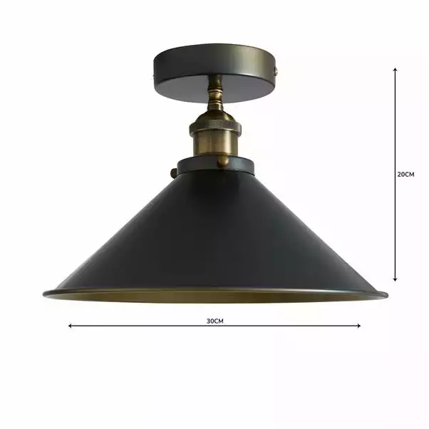Dunelm Logan 1 Light Pendant Grey Industrial Semi-Flush Ceiling Fitting 7 Dunelm Logan 1 Light Pendant Grey Industrial Semi-Flush Ceiling Fitting - Image 5