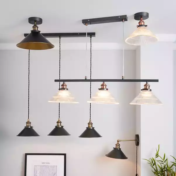 Dunelm Logan 1 Light Pendant Grey Industrial Semi-Flush Ceiling Fitting 8 Dunelm Logan 1 Light Pendant Grey Industrial Semi-Flush Ceiling Fitting - Image 6