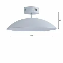 Dunelm Usk White Semi-Flush Ceiling Fitting -all lighting Sales Store 1000158470 alt04