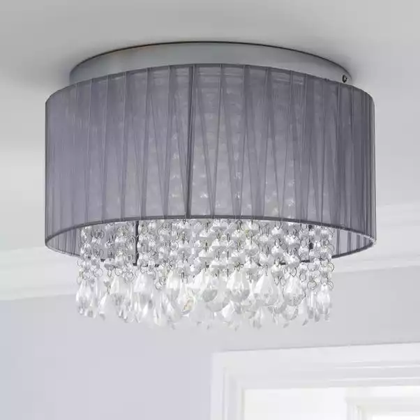 Dunelm Riah 4 Light Jewels Shade Grey Flush Ceiling Fitting 4 Dunelm Riah 4 Light Jewels Shade Grey Flush Ceiling Fitting - Image 2