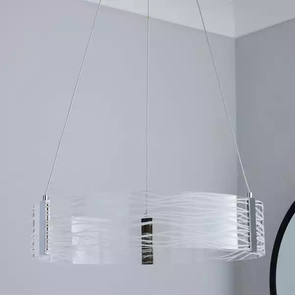 Dunelm Clee Etched Integrated LED Hoop Ceiling Fitting 4 Dunelm Clee Etched Integrated LED Hoop Ceiling Fitting - Image 2