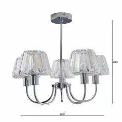 Dunelm Paloma 5 Light Glass Ceiling Fitting -all lighting Sales Store 1000158481 alt04