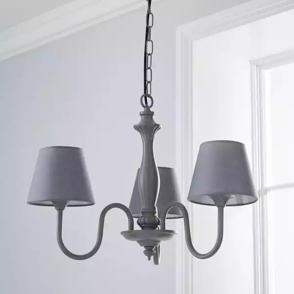 Dunelm Tofty 3 Light Grey Ceiling Fitting 4 Dunelm Tofty 3 Light Grey Ceiling Fitting - Image 2