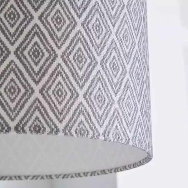 Dunelm Oslo Drum Lamp Shade 30cm Grey 5 Dunelm Oslo Drum Lamp Shade 30cm Grey - Image 3