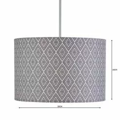 Dunelm Oslo Drum Lamp Shade 30cm Grey 9 Dunelm Oslo Drum Lamp Shade 30cm Grey -all lighting Sales Store 1000158565 alt04