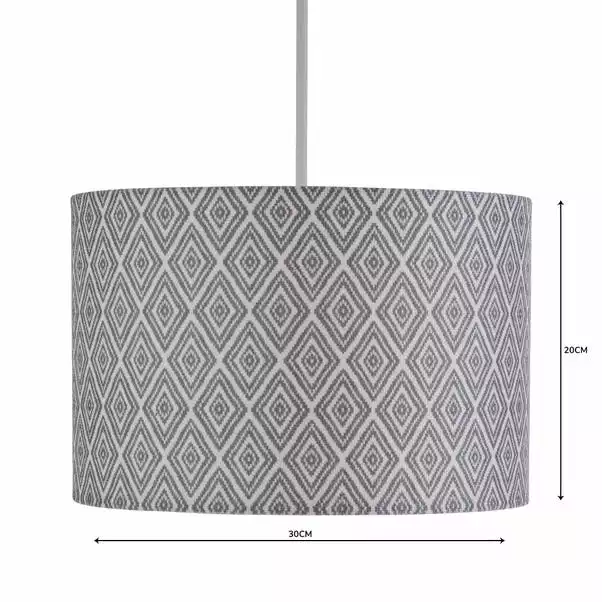 Dunelm Oslo Drum Lamp Shade 30cm Grey 6 Dunelm Oslo Drum Lamp Shade 30cm Grey - Image 4