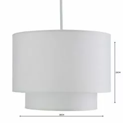 Dunelm Sara Two Tier Lamp Shade 30cm White -all lighting Sales Store 1000158579 alt04