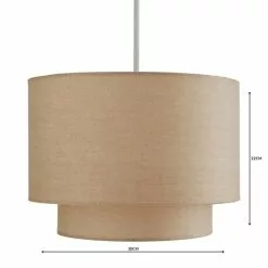 Dunelm Sara Two Tier Lamp Shade 30cm Natural -all lighting Sales Store 1000158580 alt04