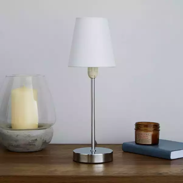 Dunelm Sara Candle Lamp Shade White 4 Dunelm Sara Candle Lamp Shade White - Image 2