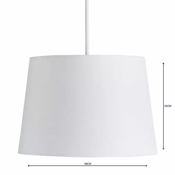 Dunelm Sara Tapered Lamp Shade 30cm White 5 Dunelm Sara Tapered Lamp Shade 30cm White - Image 4
