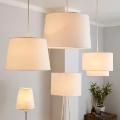 Dunelm Sara Tapered Lamp Shade 30cm White 10 Dunelm Sara Tapered Lamp Shade 30cm White -all lighting Sales Store 1000158584 alt08