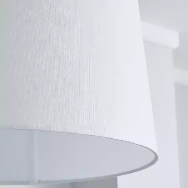 Dunelm Sara Tapered Lamp Shade 40cm White 5 Dunelm Sara Tapered Lamp Shade 40cm White - Image 3
