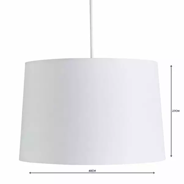 Dunelm Sara Tapered Lamp Shade 40cm White 6 Dunelm Sara Tapered Lamp Shade 40cm White - Image 4