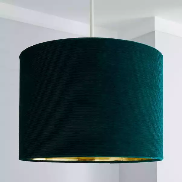Dunelm Santos Drum Lamp Shade 36cm Green 4 Dunelm Santos Drum Lamp Shade 36cm Green - Image 2