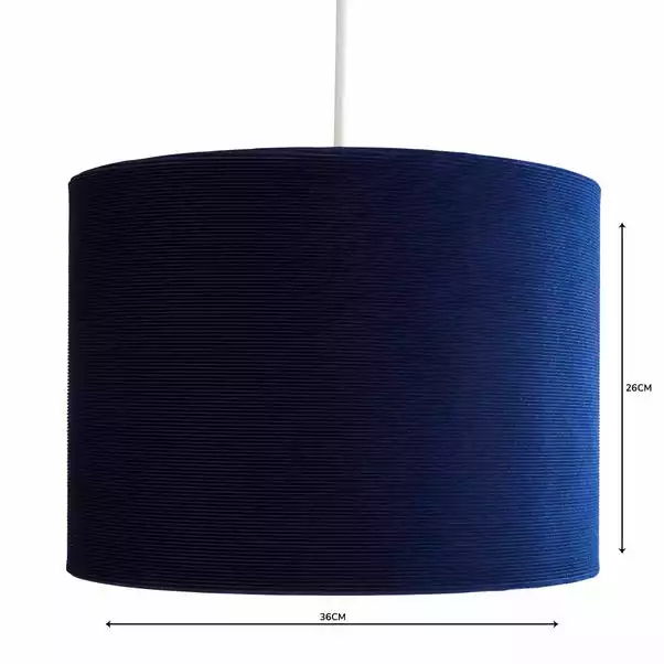 Dunelm Santos Drum Lamp Shade 36cm Navy 6 Dunelm Santos Drum Lamp Shade 36cm Navy - Image 4